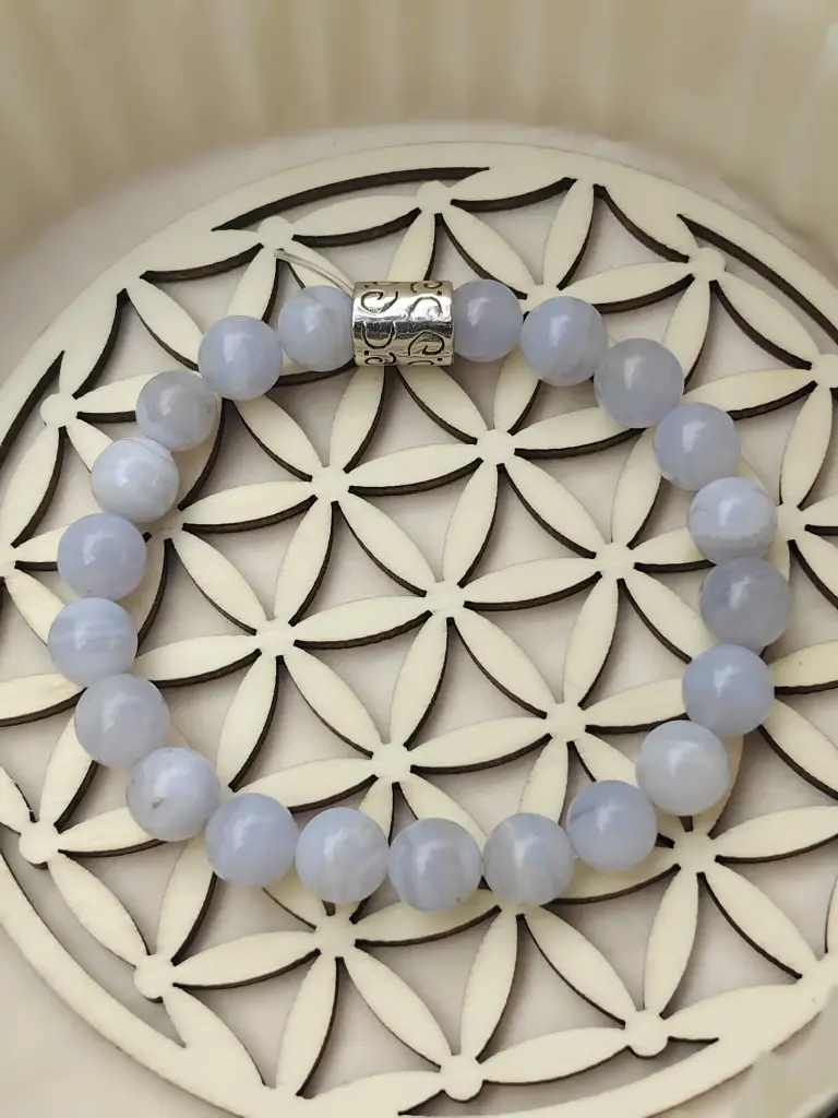 Bracelet en Calcédoine Bleu