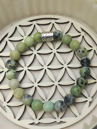 Bracelet en chrysoprase